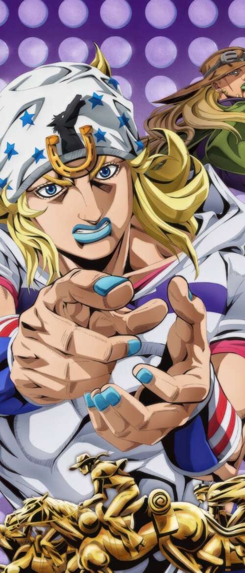Johnny Joestar and Gyro Zeppeli from JoJo's Bizarre Adventure: Steel Ball Run nubia Flip 3 high definition wallpaper