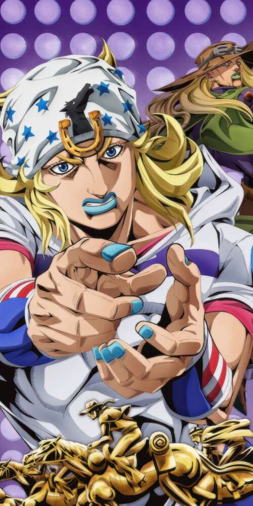 Johnny Joestar and Gyro Zeppeli from JoJo's Bizarre Adventure: Steel Ball Run Ulefone Rugking 2 Pro download free phone wallpaper