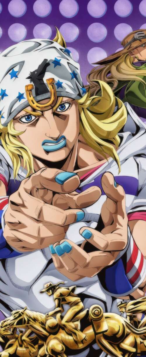 Johnny Joestar and Gyro Zeppeli from JoJo's Bizarre Adventure: Steel Ball Run Samsung Galaxy Z Flip7 FE wallpapers for android