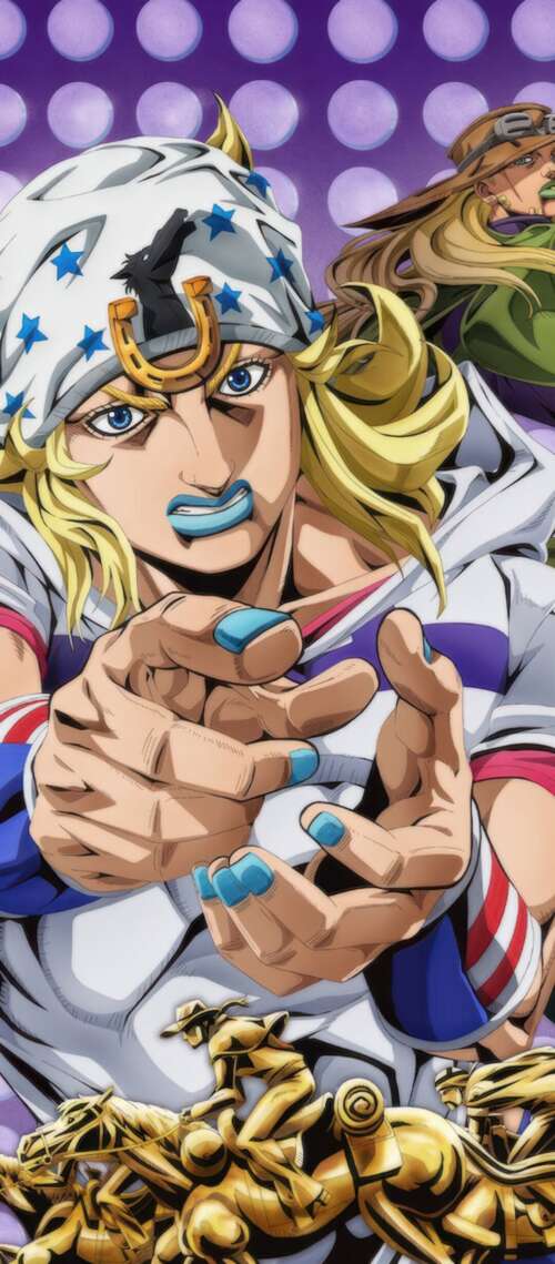 Johnny Joestar and Gyro Zeppeli from JoJo's Bizarre Adventure: Steel Ball Run Blackview XPLORE 1 Pro lock screen wallpaper