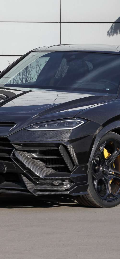 A highly detailed 5K close-up of a customized Lamborghini Urus SE featuring TopCar... Samsung Galaxy S26 Ultra pictures for wallpaper