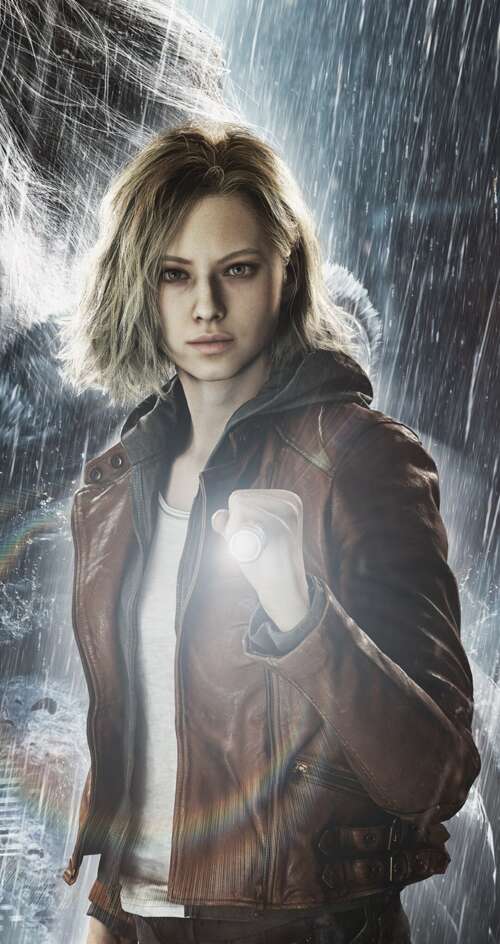 Leon S. Kennedy from Resident Evil in a survival horror setting for Resident Evil... Sharp Aquos C10 wallpaper