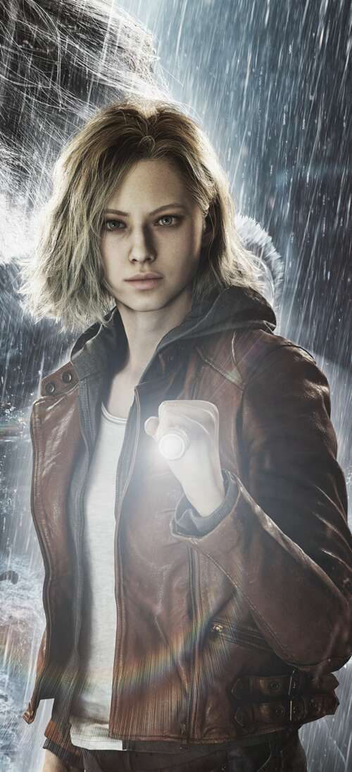 Leon S. Kennedy from Resident Evil in a survival horror setting for Resident Evil... realme GT 7T mobile wallpaper