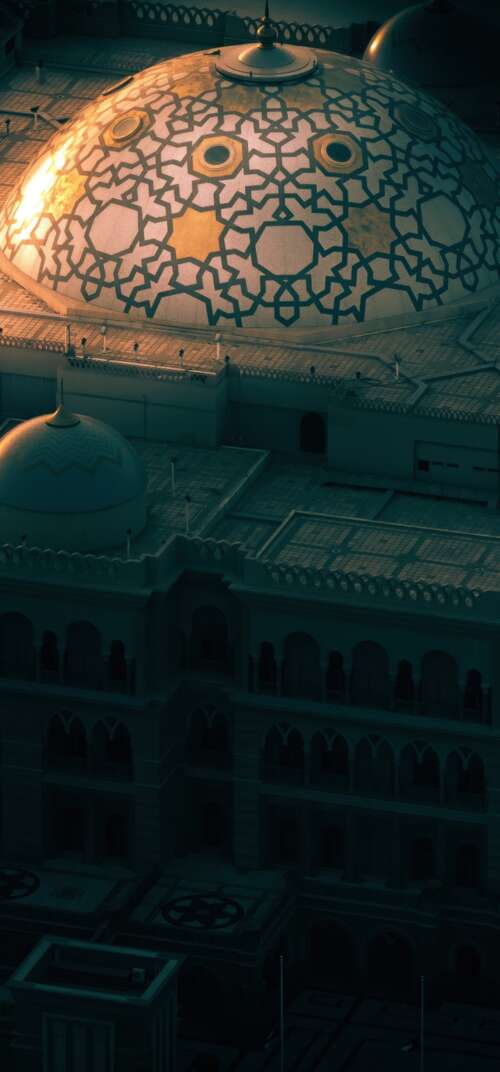 Dark aesthetic night view of the Sheikh Zayed Grand Mosque in Abu Dhabi, UAE, showing... Samsung Galaxy S26 Ultra pictures for wallpaper