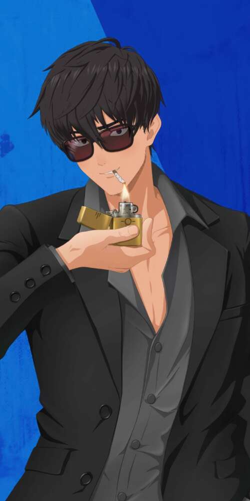 Nicholas D. Wolfwood from Trigun Stargaze against a vibrant blue background Ulefone Rugking 2 Pro high definition wallpaper