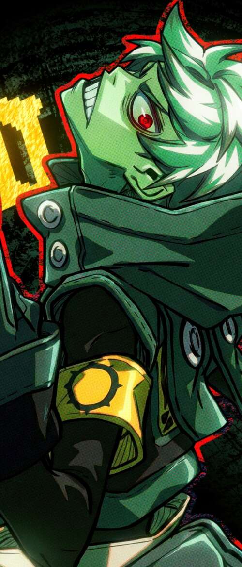 A detailed illustration of Rudo Surebrec from the manga Gachiakuta. nubia Flip 3 wallpaper