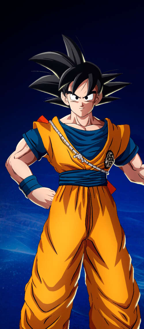 Son Goku from Dragon Ball holding his Power Pole in a dark blue aesthetic inspired... Blackview XPLORE X1 free hd wallpapers