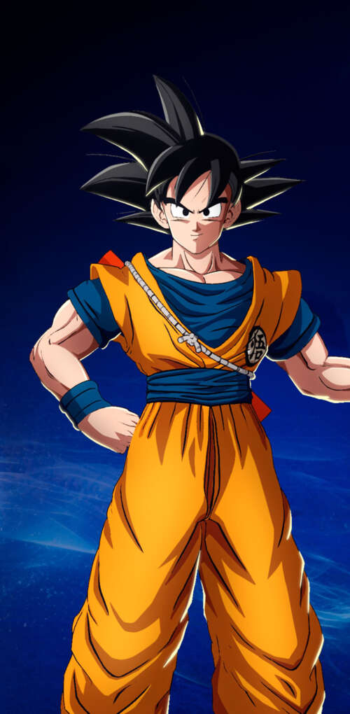 Son Goku from Dragon Ball holding his Power Pole in a dark blue aesthetic inspired... Huawei Mate 30 Pro free hd wallpapers
