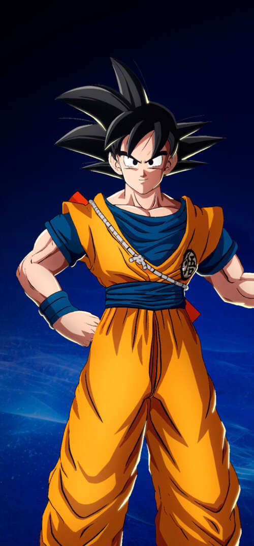 Son Goku from Dragon Ball holding his Power Pole in a dark blue aesthetic inspired... Samsung Galaxy S26 Ultra