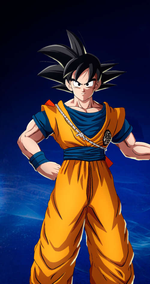 Son Goku from Dragon Ball holding his Power Pole in a dark blue aesthetic inspired... Sharp Aquos C10 free hd wallpapers