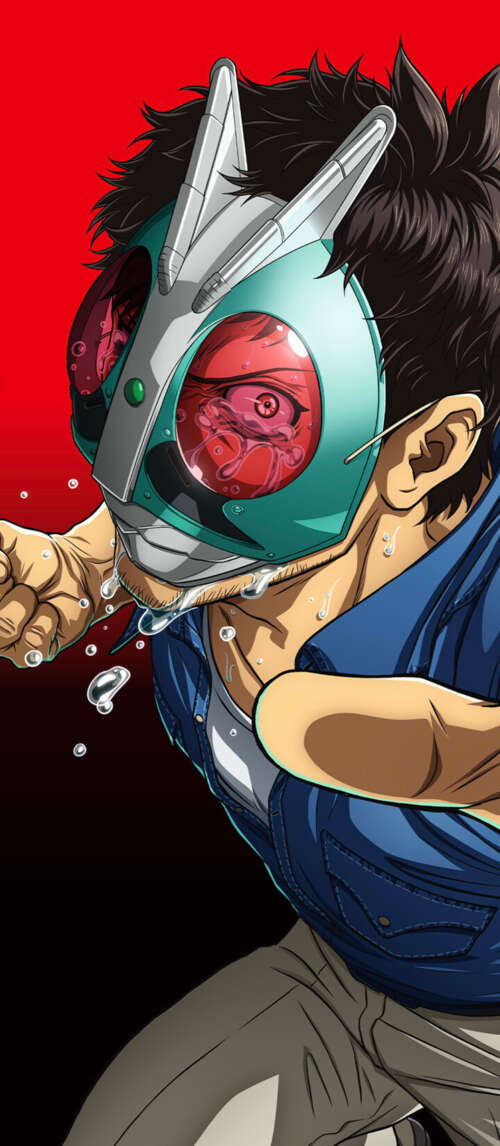 Anime poster featuring Tanzaburo Tojima from the series Tojima Wants to Be a Kamen... Xiaomi Redmi 14C 5G download free phone wallpaper