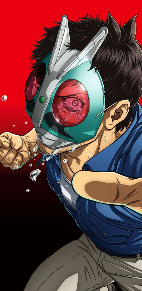Anime poster featuring Tanzaburo Tojima from the series Tojima Wants to Be a Kamen... Huawei Mate 30 Pro