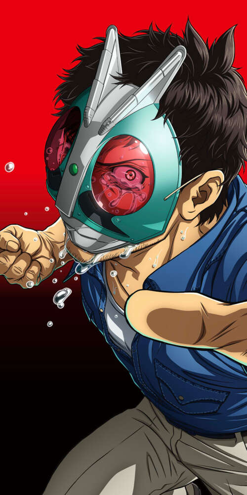Anime poster featuring Tanzaburo Tojima from the series Tojima Wants to Be a Kamen... Ulefone Rugking 2 Pro cell phone backgrounds free