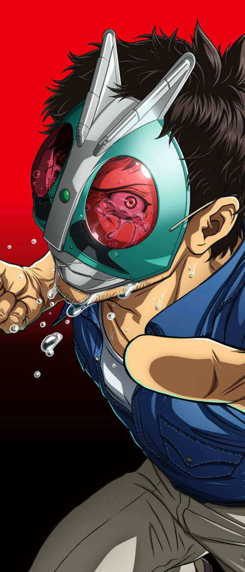 Anime poster featuring Tanzaburo Tojima from the series Tojima Wants to Be a Kamen... nubia Flip 3 hd background