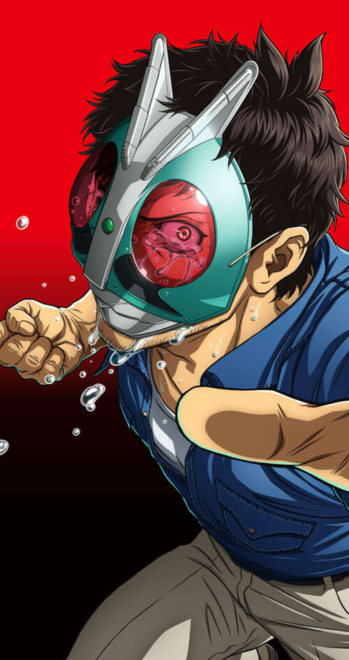Anime poster featuring Tanzaburo Tojima from the series Tojima Wants to Be a Kamen... Sharp Aquos C10