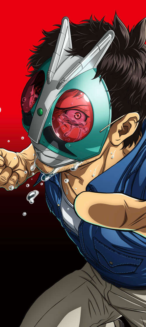 Anime poster featuring Tanzaburo Tojima from the series Tojima Wants to Be a Kamen... Motorola Edge (2025) mobile wallpaper
