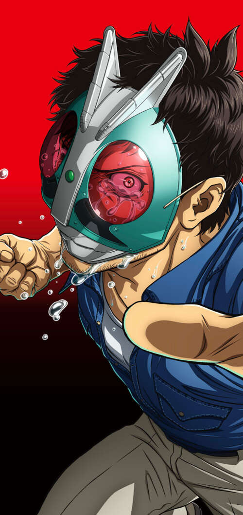 Anime poster featuring Tanzaburo Tojima from the series Tojima Wants to Be a Kamen... Oppo A6k 5G free wallpaper