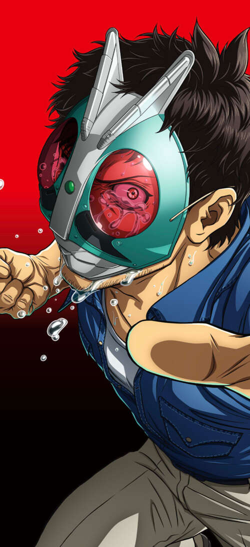 Anime poster featuring Tanzaburo Tojima from the series Tojima Wants to Be a Kamen... realme 15 5G download free phone wallpaper