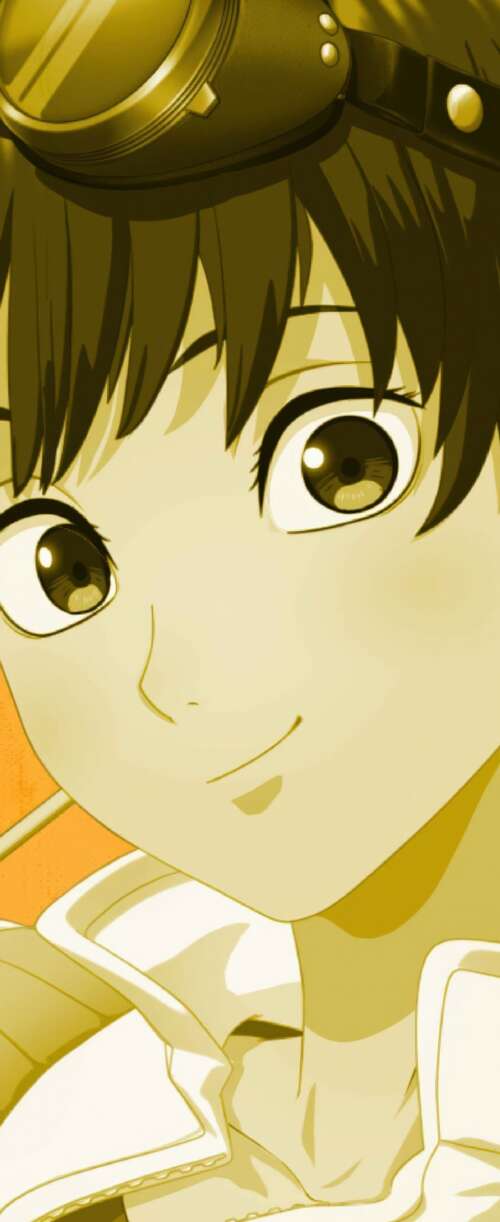 A high-resolution 5K anime girl character from the Trigun Stargaze series set against... download free phone wallpaper