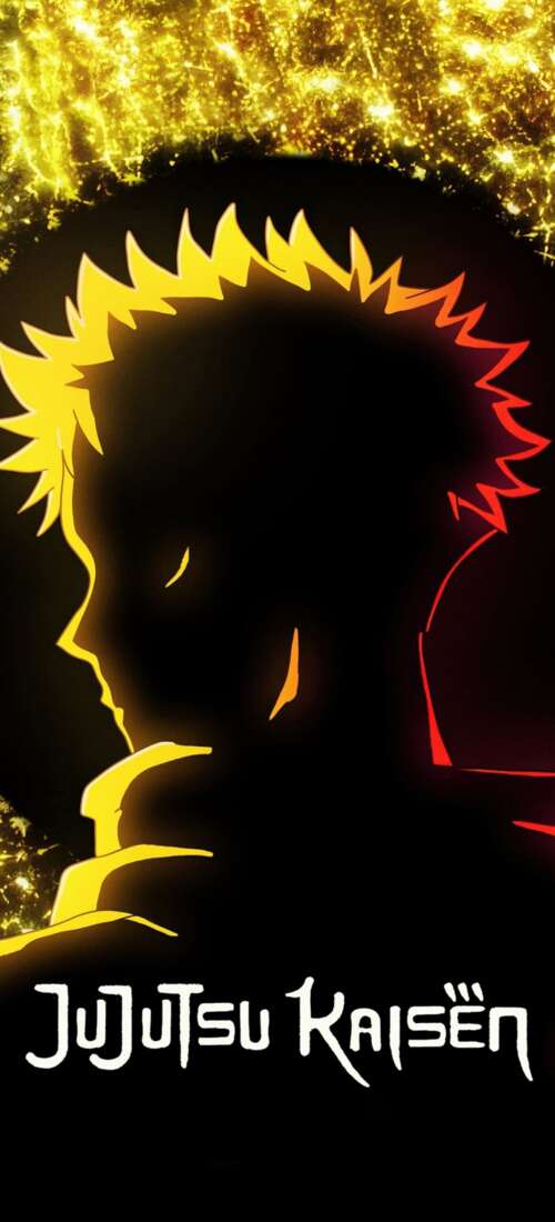 Cinematic portrait of Yuji Itadori from Jujutsu Kaisen featuring golden yellow lighting... Oppo Find X9