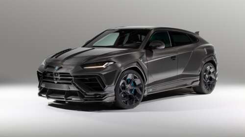A high-detail, 5K resolution shot of the 2024 Lamborghini Urus R'Evo luxury supercar... free background