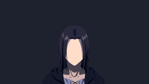 A minimalist, faceless silhouette of Eren Yeager from Attack on Titan against a dark,... wallpaper
