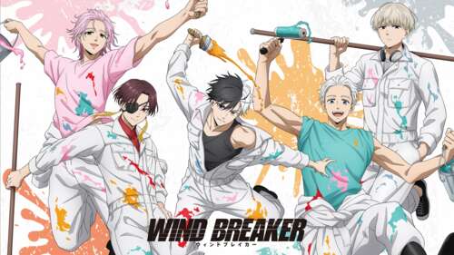 Hayato Suo, Haruka Sakura, and Ren Kaji from the anime series Wind Breaker wallpaper