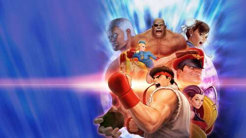 Ryu from Street Fighter in a dynamic combat pose celebrating the game's 30th anniversary. wallpaper
