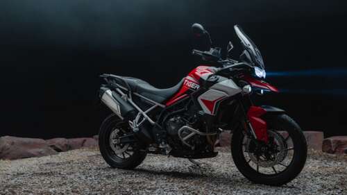 A detailed view of the 2023 Aragon Edition touring motorcycle, showcasing its modern... wallpaper