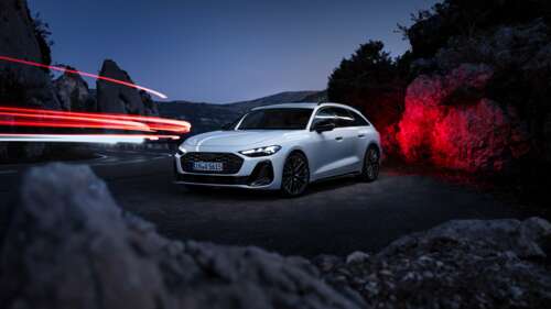 A high-detail 5K rendering of a 2024 Audi A5 Avant luxury estate car. wallpaper