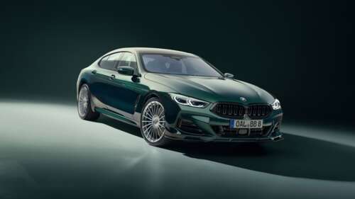High-resolution professional shot of the 2025 Alpina B8 GT Gran Coupe featuring its... wallpaper