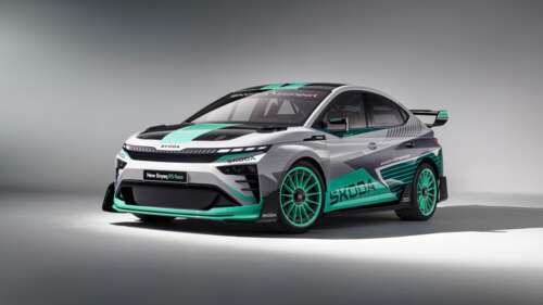 A detailed 5K rendering of futuristic and sleek electric concept race cars designed... wallpaper