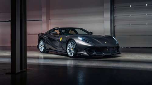 A high-resolution, detailed view of the 2025 Ferrari 812 Competizione A supercar. wallpaper