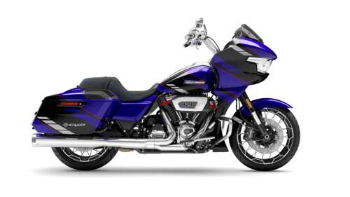 A high-resolution, detailed view of a 2025 Harley-Davidson CVO Road Glide motorcycle... wallpaper