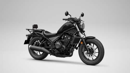 A detailed, high-resolution close-up of the 2025 Honda CMX500 Rebel cruiser motorcycle... wallpaper