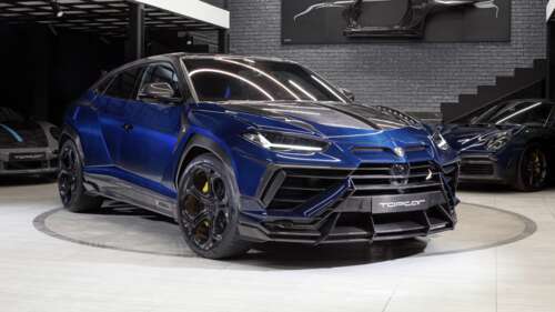 A high-resolution 5K close-up of the 2025 Lamborghini Urus R’Evo showcasing its sleek... free hd wallpapers