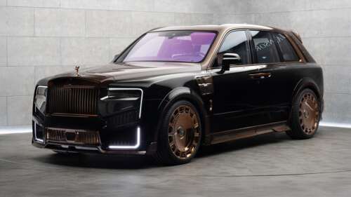 A highly customized 2025 Mansory Rolls-Royce Cullinan featuring a premium widebody... free wallpaper
