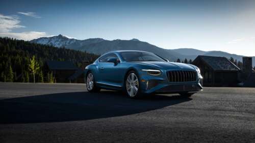 A high-resolution, cinematic view of a 2026 Bentley Continental GT Azure featuring... wallpaper