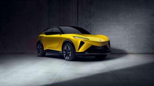 A futuristic 2026 electric vehicle concept car featuring sleek aerodynamic lines... wallpaper