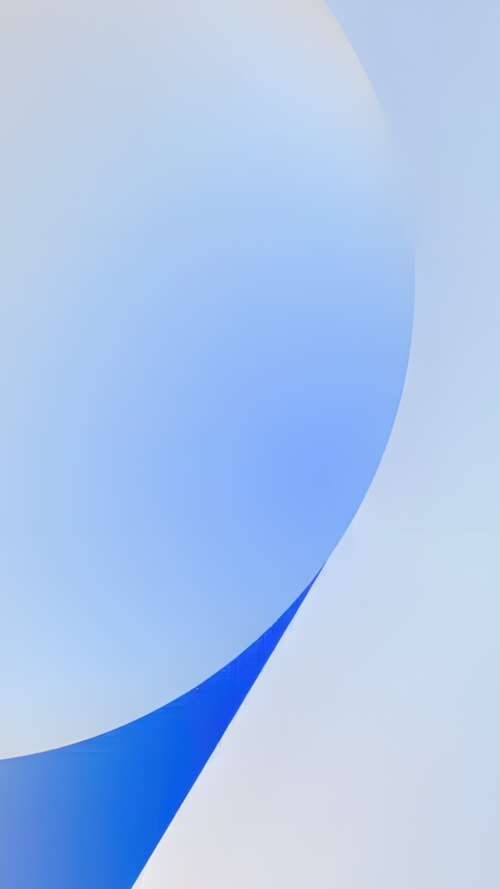 A 3D abstract sphere with a smooth texture floating in a colorful gradient background. wallpaper download
