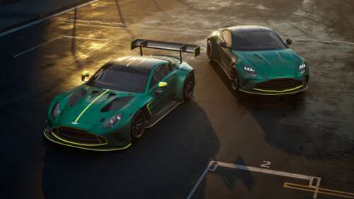 A high-detail, cinematic shot of an Aston Martin Vantage GT3 sports car. wallpaper