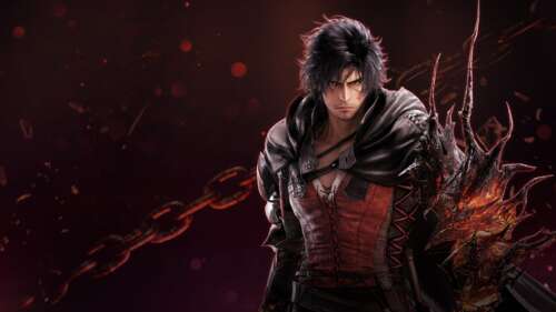 Clive Rosfield from Final Fantasy XVI rendered in the intense art style of Tekken... wallpaper