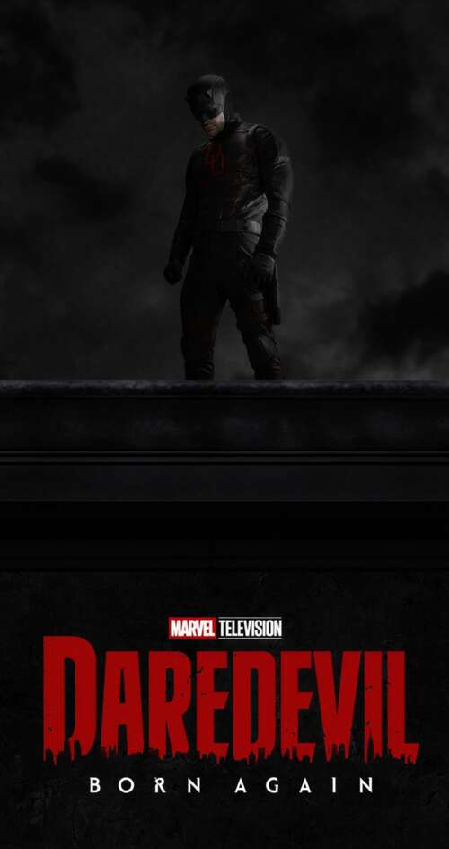 A cinematic shot of Matt Murdock as Daredevil against a dark, moody background from... wallpapers for android