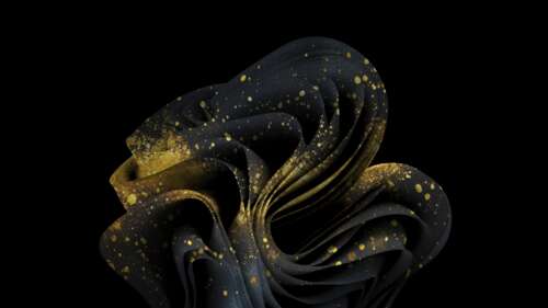 Dark abstract wallpaper with flowing organic shapes and deep black background, inspired... wallpaper