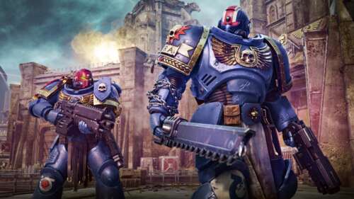 Lieutenant Demetrian Titus of the Ultramarines in a 5K gameplay screenshot from Warhammer... wallpaper