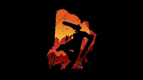 A high-contrast, vibrant AMOLED-style portrait of Denji from the anime Chainsaw Man. free wallpaper