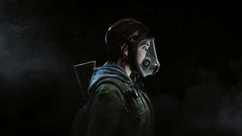 A detailed cinematic portrait of Ellie Williams from The Last of Us Part II. wallpaper