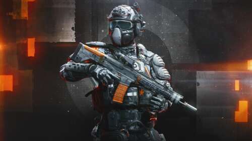 A futuristic soldier in advanced tactical combat armor from the Battlefield 2042... wallpaper