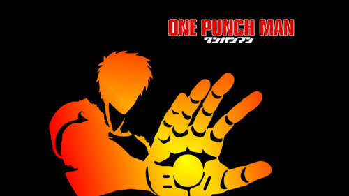 Genos from One Punch Man featuring cybernetic details against a black background wallpaper