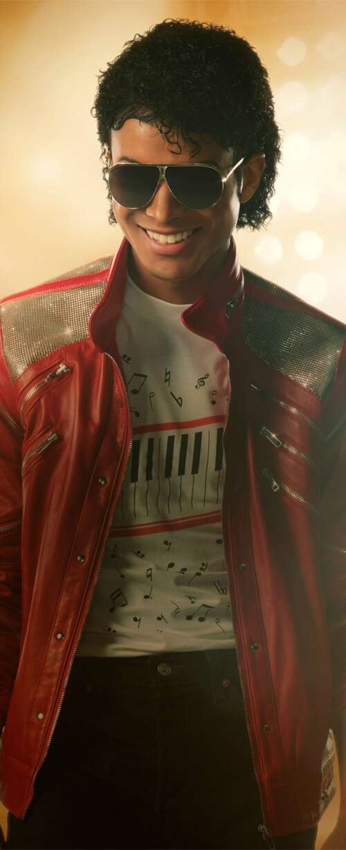 Cinematic movie poster featuring Michael Jackson for the 2026 biographical film Michael. wallpaper
